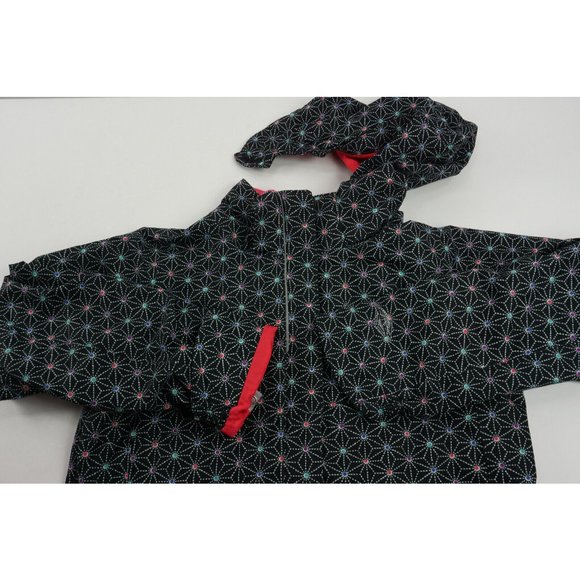 Columbia Interchange Outgrown Kids Large Black Snowflake Lined Waterproof Jacket - Picture 6 of 10